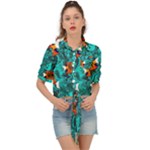 Flame Swirls Tie Front Shirt 