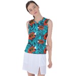 Flame Swirls Women s Sleeveless Sports Top