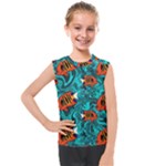 Flame Swirls Kids  Mesh Tank Top