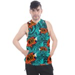 Flame Swirls Men s Sleeveless Hoodie