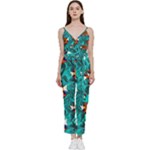 Flame Swirls V-Neck Camisole Jumpsuit