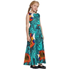 Kids  Satin Sleeveless Maxi Dress 