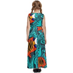 Kids  Satin Sleeveless Maxi Dress 