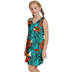 Kids  Sleeveless Tiered Mini Dress 