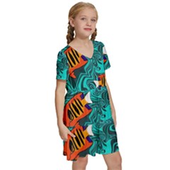 Kids  Short Sleeve Tiered Mini Dress 