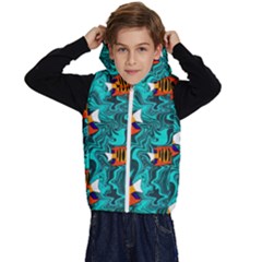 Flame Swirls Kids  Stylish Hooded Puffer Vest from ArtsNow.com