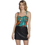 Flame Swirls Flowy Camisole Tie Up Top