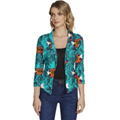 Women s Casual 3/4 Sleeve Spring Jacket 