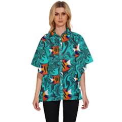 Women s Batwing Button Up Shirt 