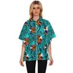 Flame Swirls Women s Batwing Button Up Shirt