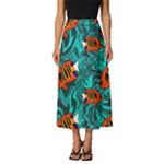 Flame Swirls Classic Midi Chiffon Skirt