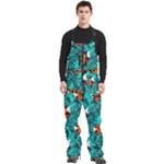 Flame Swirls Men s Front Zip Ski And Snowboard Bib Pants