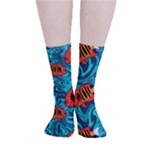 Flame Swirls Smooth Crew Length Tube Socks