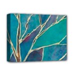 Aqua Batik, Abstract, Colorful Deluxe Canvas 14  x 11  (Stretched)