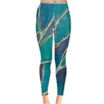 Aqua Batik, Abstract, Colorful Everyday Leggings 