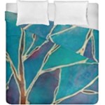 Aqua Batik, Abstract, Colorful Duvet Cover Double Side (King Size)