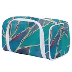 Aqua Batik, Abstract, Colorful Toiletries Pouch from ArtsNow.com