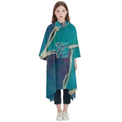 Aqua Batik, Abstract, Colorful Kids  Hooded Rain Ponchos from ArtsNow.com