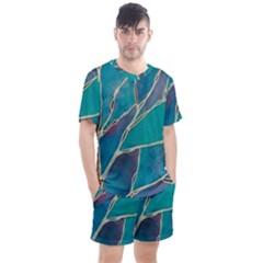 Men s Mesh T-Shirt and Shorts Set 