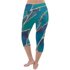 Lightweight Velour Capri Yoga Leggings 