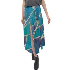 Velour Split Maxi Skirt 