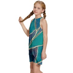 Kids  Halter Collar Waist Tie Chiffon Dress 