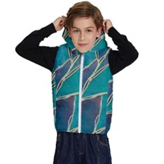 Aqua Batik, Abstract, Colorful Kids  Stylish Hooded Puffer Vest from ArtsNow.com