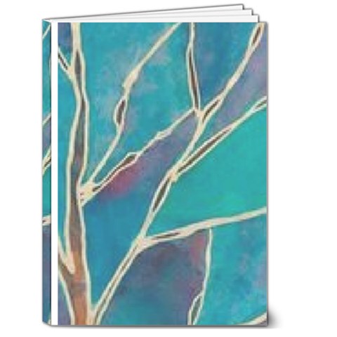 Aqua Batik, Abstract, Colorful 5  x 7  Hardcover Notebook from ArtsNow.com