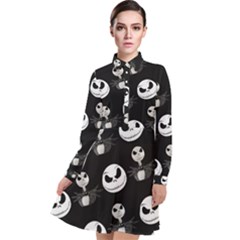 Long Sleeve Chiffon Shirt Dress 