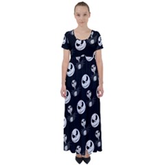 High Waist Short Sleeve Maxi Dress 