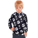 Jack Print, White, Before, Plain, Black, Simple, Christmas Kids  Hooded Pullover