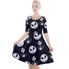 Quarter Sleeve A-Line Dress 