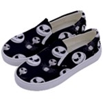 Jack Print, White, Before, Plain, Black, Simple, Christmas Kids  Canvas Slip Ons