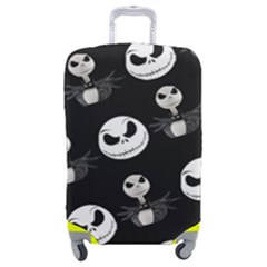 Jack Print, White, Before, Plain, Black, Simple, Christmas Luggage Cover (Medium) from ArtsNow.com