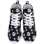 Jack Print, White, Before, Plain, Black, Simple, Christmas Women s Lightweight High Top Sneakers