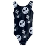 Jack Print, White, Before, Plain, Black, Simple, Christmas Kids  Cut-Out Back One Piece Swimsuit