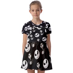 Kids  Short Sleeve Pinafore Style Dress 