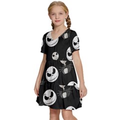 Kids  Short Sleeve Tiered Mini Dress 