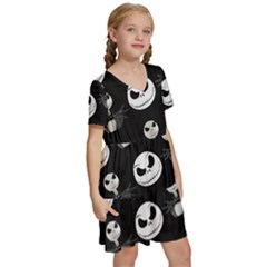 Kids  Short Sleeve Tiered Mini Dress 