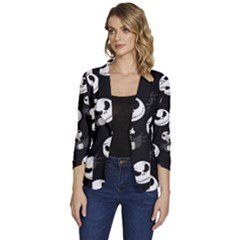 Women s One-Button 3/4 Sleeve Short Jacket 