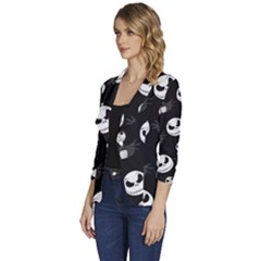 Women s One-Button 3/4 Sleeve Short Jacket 