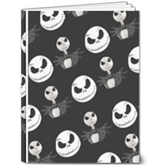 Jack Print, White, Before, Plain, Black, Simple, Christmas 6  x 8  Hardcover Notebook from ArtsNow.com