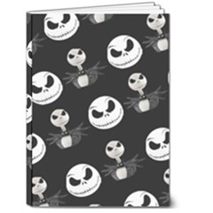 Jack Print, White, Before, Plain, Black, Simple, Christmas 5  x 7  Hardcover Notebook from ArtsNow.com