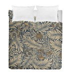 Brown Vintage Background Vintage Floral Pattern, Brown Duvet Cover Double Side (Full/ Double Size)