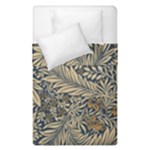 Brown Vintage Background Vintage Floral Pattern, Brown Duvet Cover Double Side (Single Size)