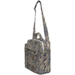 Brown Vintage Background Vintage Floral Pattern, Brown Crossbody Day Bag