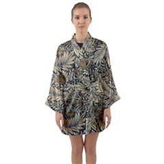 Long Sleeve Satin Kimono 