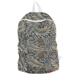 Brown Vintage Background Vintage Floral Pattern, Brown Foldable Lightweight Backpack