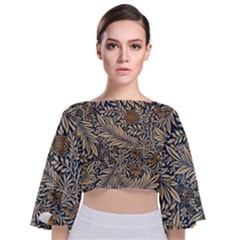 Tie Back Butterfly Sleeve Chiffon Top 