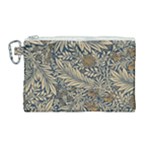 Brown Vintage Background Vintage Floral Pattern, Brown Canvas Cosmetic Bag (Large)